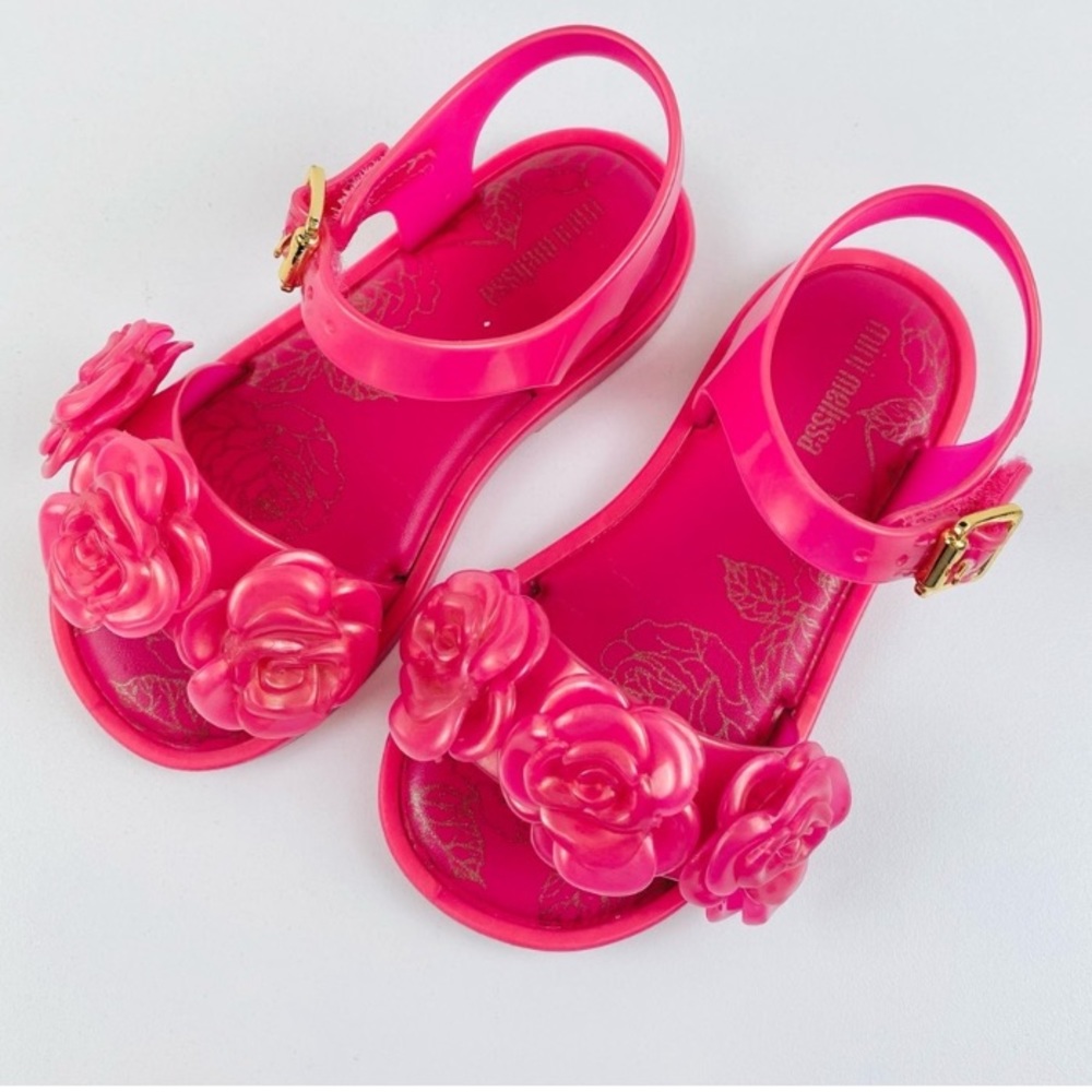 Mini Melissa Mar Flower PVC sandals size 7